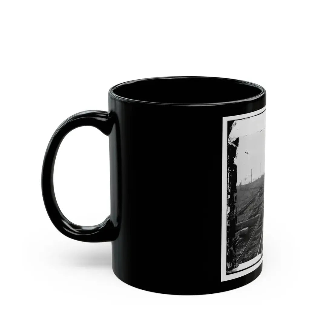 Virginia. Tracks Of The Orange & Alexandria Railroad, Destroyed By The Confederates Between Bristow Station And The Rappahannock (U.S. Civil War) Black Coffee Mug - Go Mug Yourself