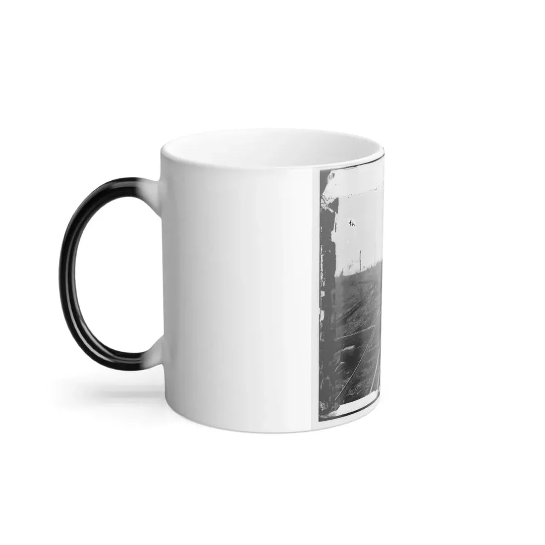 Virginia. Tracks of the Orange & Alexandria Railroad, Destroyed by the Confederates Between Bristow Station and the Rappahannock (U.S. Civil War) Color Changing Coffee Mug 11oz - Go Mug Yourself