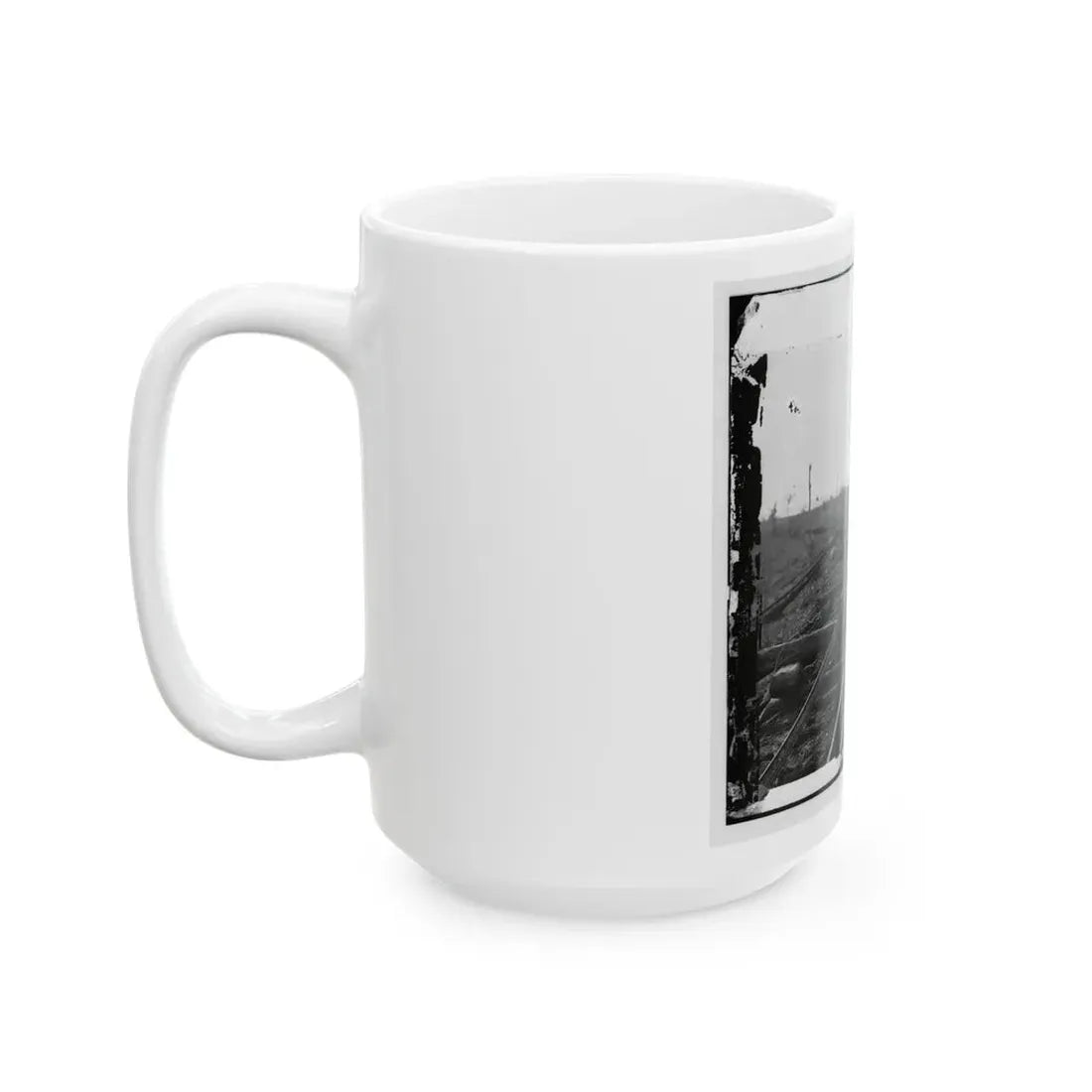 Virginia. Tracks Of The Orange & Alexandria Railroad, Destroyed By The Confederates Between Bristow Station And The Rappahannock (U.S. Civil War) White Coffee Mug - Go Mug Yourself