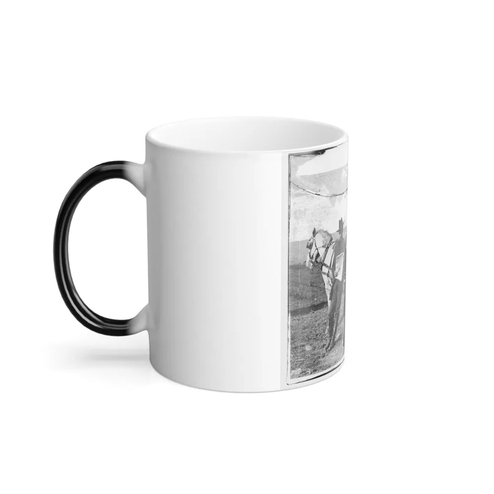 Virginia. Newspaper Vendor and Cart in Camp (U.S. Civil War) Color Changing Coffee Mug 11oz-Go Mug Yourself