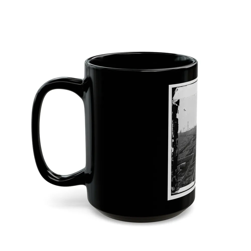 Virginia. Tracks Of The Orange & Alexandria Railroad, Destroyed By The Confederates Between Bristow Station And The Rappahannock (U.S. Civil War) Black Coffee Mug-Go Mug Yourself