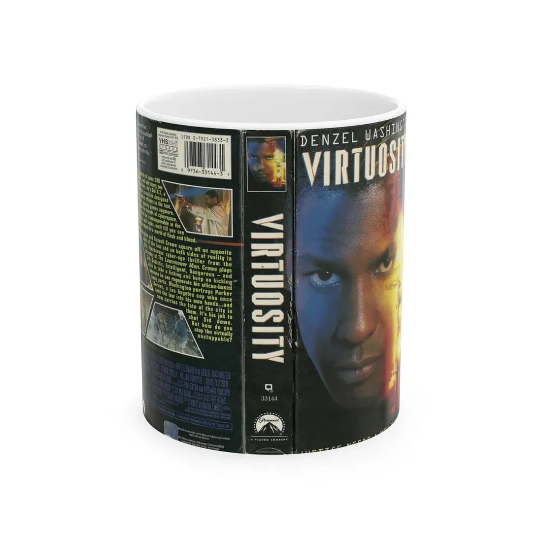 VIRTUOSITY (VHS COVER) - White Coffee Mug 11oz - Go Mug Yourself