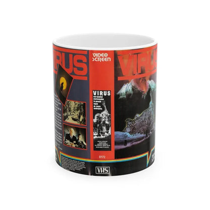 VIRUS (VHS COVER) - White Coffee Mug 11oz - Go Mug Yourself