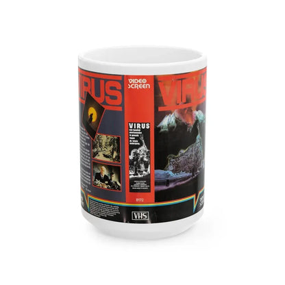 VIRUS (VHS COVER) - White Coffee Mug 15oz - Go Mug Yourself