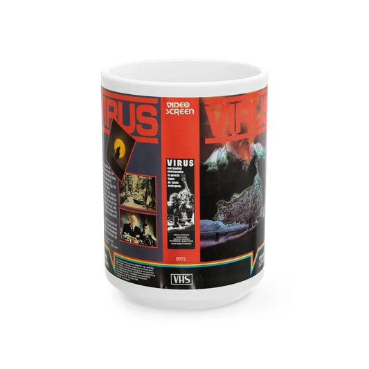 VIRUS (VHS COVER) - White Coffee Mug 15oz - Go Mug Yourself