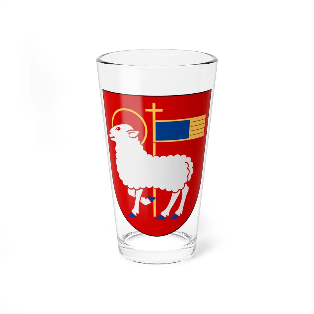 Visby stift vapen (Sweden) (Coat of Arms) Pint Glass 16oz 16oz - Go Mug Yourself