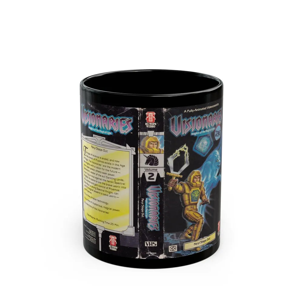 VISIONARIES KNIGHTS OF THE MAGICAL LIGHT FERYL STEPS OUT (VHS COVER) - Black Coffee Mug-11oz-Go Mug Yourself