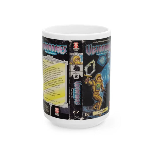 VISIONARIES KNIGHTS OF THE MAGICAL LIGHT FERYL STEPS OUT (VHS COVER) - White Coffee Mug 15oz - Go Mug Yourself
