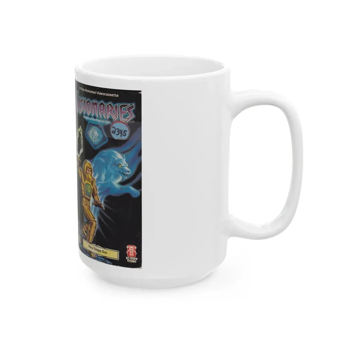 VISIONARIES KNIGHTS OF THE MAGICAL LIGHT FERYL STEPS OUT (VHS COVER) - White Coffee Mug - Go Mug Yourself