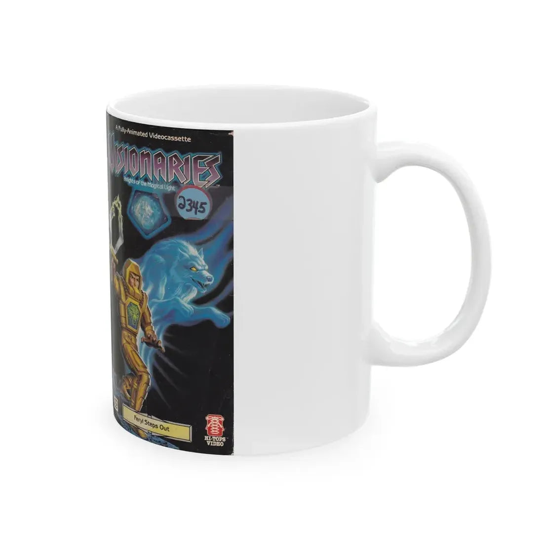 VISIONARIES KNIGHTS OF THE MAGICAL LIGHT FERYL STEPS OUT (VHS COVER) - White Coffee Mug - Go Mug Yourself