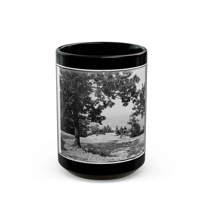 Visitors Observing View From Point At Chickamauga And Chattanooga National Military Park (U.S. Civil War) Black Coffee Mug-15oz-Go Mug Yourself