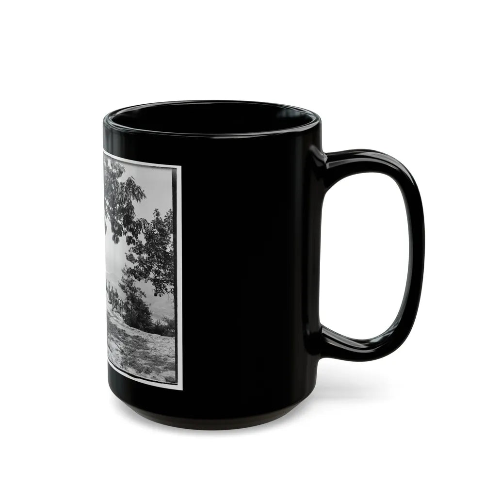 Visitors Observing View From Point At Chickamauga And Chattanooga National Military Park (U.S. Civil War) Black Coffee Mug-Go Mug Yourself