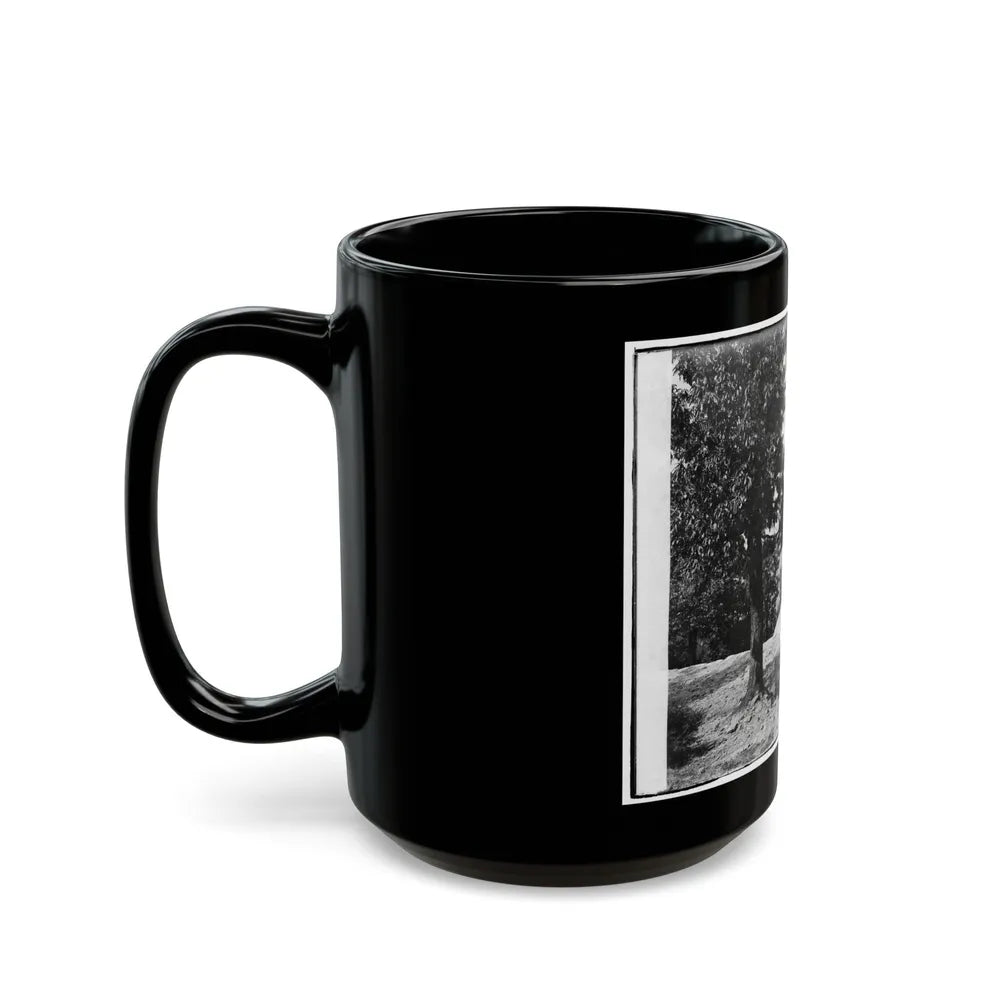 Visitors Observing View From Point At Chickamauga And Chattanooga National Military Park (U.S. Civil War) Black Coffee Mug-Go Mug Yourself