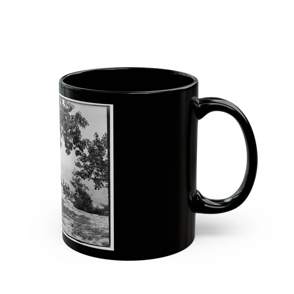 Visitors Observing View From Point At Chickamauga And Chattanooga National Military Park (U.S. Civil War) Black Coffee Mug-Go Mug Yourself