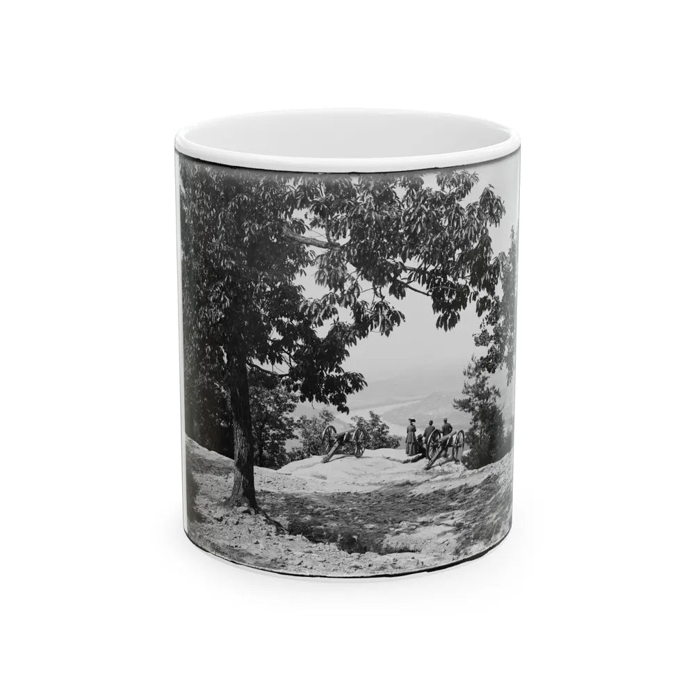 Visitors Observing View From Point At Chickamauga And Chattanooga National Military Park (U.S. Civil War) White Coffee Mug-11oz-Go Mug Yourself