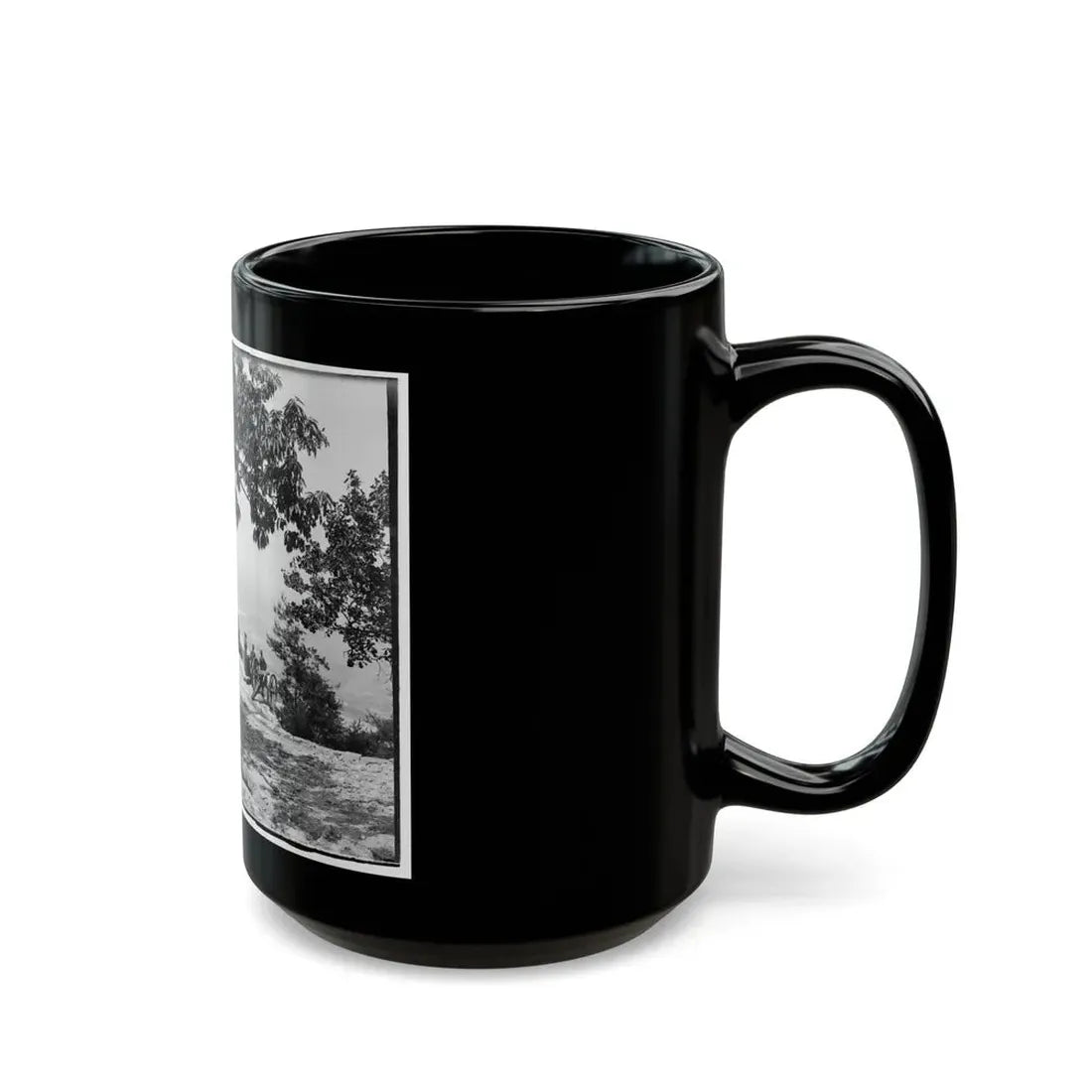 Visitors Observing View From Point At Chickamauga And Chattanooga National Military Park (U.S. Civil War) Black Coffee Mug - Go Mug Yourself