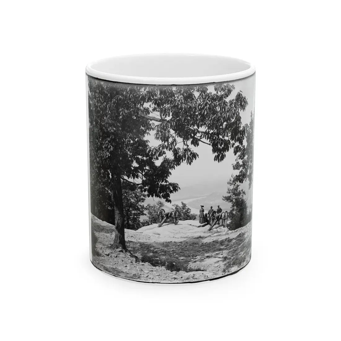 Visitors Observing View From Point At Chickamauga And Chattanooga National Military Park (U.S. Civil War) White Coffee Mug 11oz - Go Mug Yourself