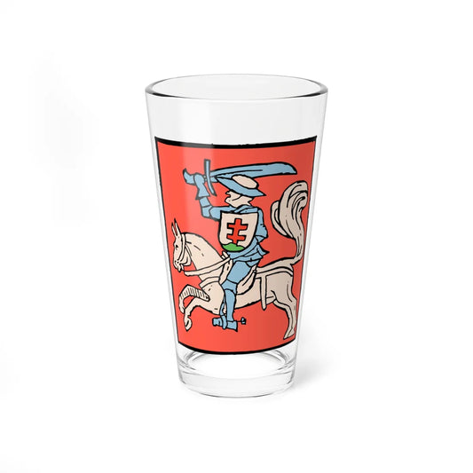 Vitaŭt Vialiki Pahonia. Вітаўт Вялікі Пагоня 1536 crop (Belarus) (Coat of Arms) Pint Glass 16oz 16oz - Go Mug Yourself