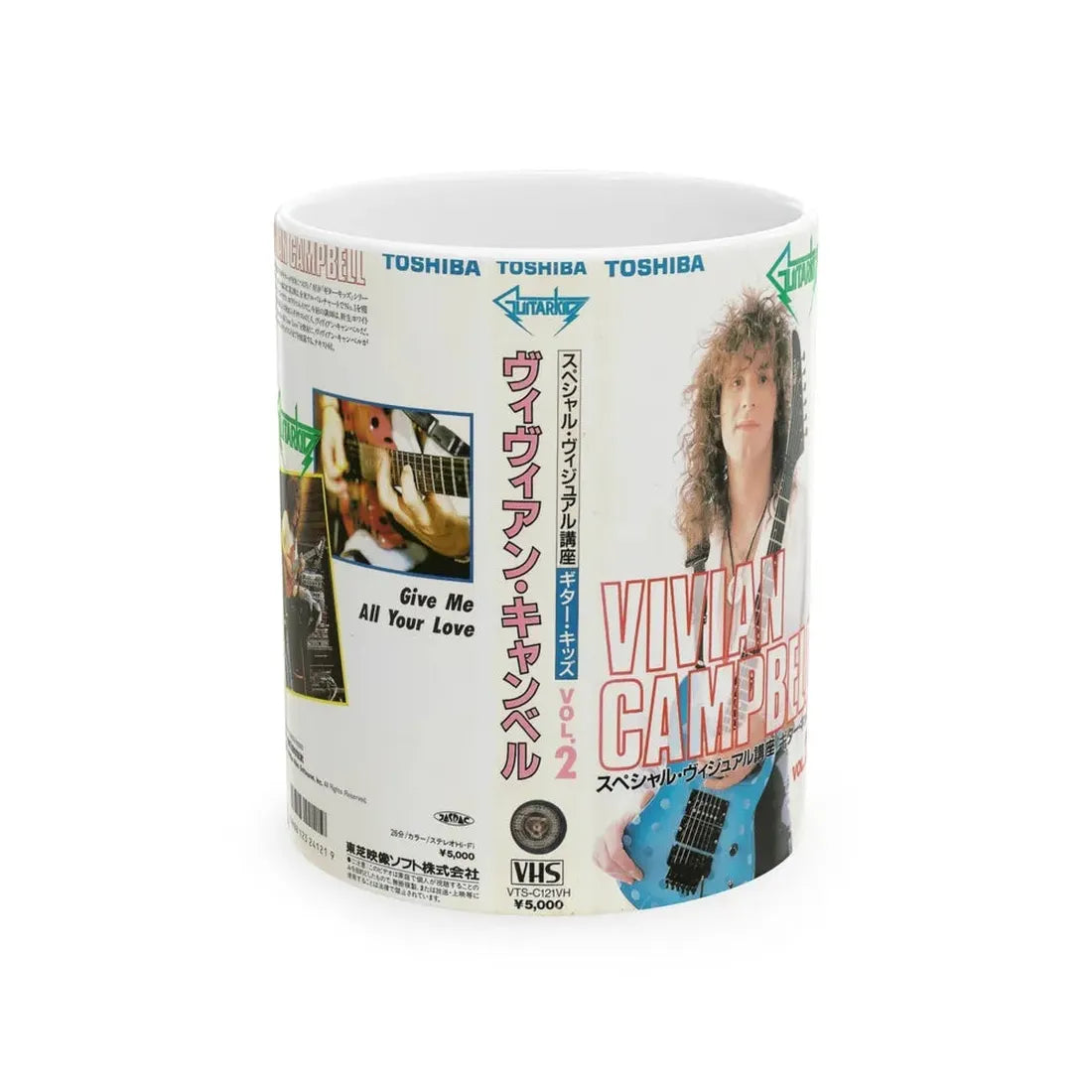 VIVIAN CAMPBELL VOLUME 2 (VHS COVER) - White Coffee Mug 11oz - Go Mug Yourself