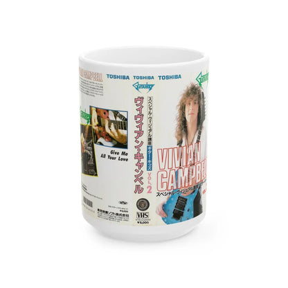 VIVIAN CAMPBELL VOLUME 2 (VHS COVER) - White Coffee Mug-15oz-Go Mug Yourself