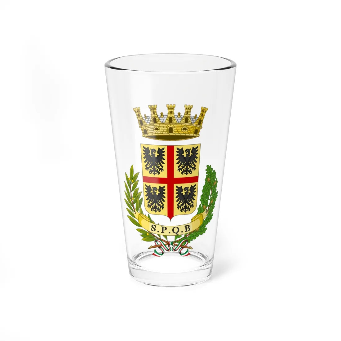 Vizzini-Stemma (Italy) (Coat of Arms) Pint Glass 16oz 16oz - Go Mug Yourself