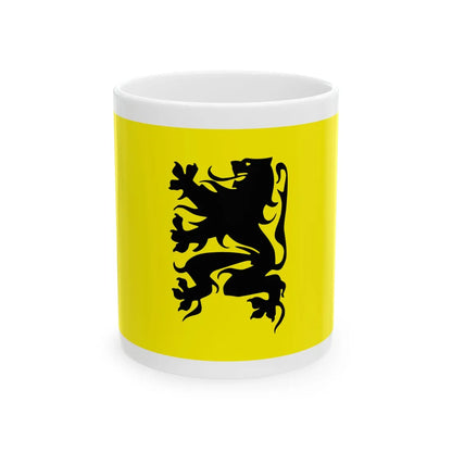 VlaamseStrijdvlag (Belgium) White Coffee Mug 11oz - Go Mug Yourself