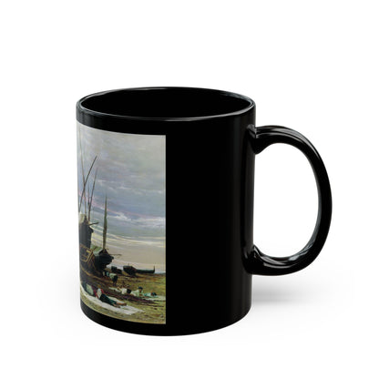 Vladimir Orlovsky (1842-1914) Evening Seashore - 1874 - Black Coffee Mug-Go Mug Yourself