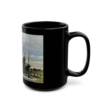 Vladimir Orlovsky (1842-1914) Evening Seashore - 1874 - Black Coffee Mug - Go Mug Yourself