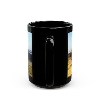 Vladimir Orlovsky (1842-1914) Landscape in Ukraine - Black Coffee Mug-Go Mug Yourself