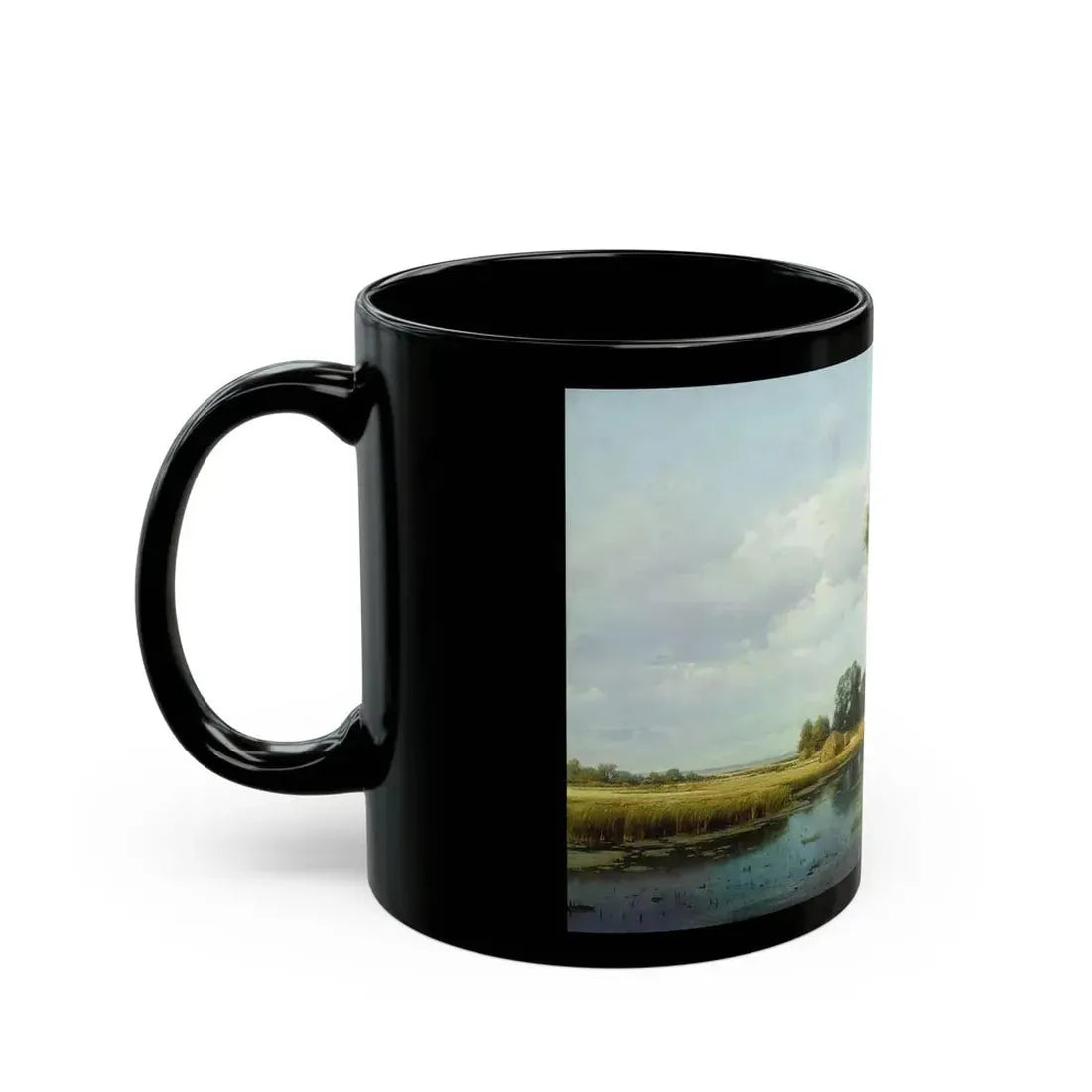 Vladimir Orlovsky (1842-1914) Landscape with Marsh - Black Coffee Mug - Go Mug Yourself