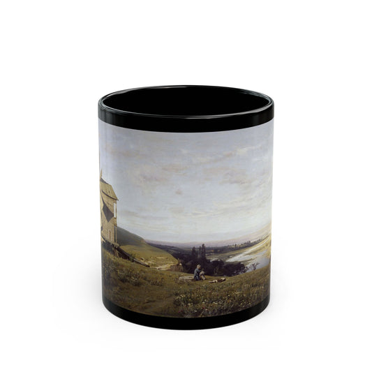 Vladimir Orlovsky (1842-1914) Ukranian Landscape -1882 - Black Coffee Mug-11oz-Go Mug Yourself