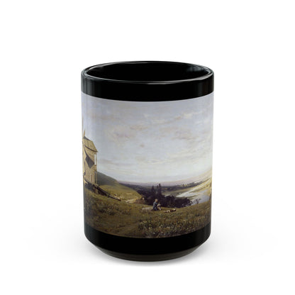 Vladimir Orlovsky (1842-1914) Ukranian Landscape -1882 - Black Coffee Mug-15oz-Go Mug Yourself