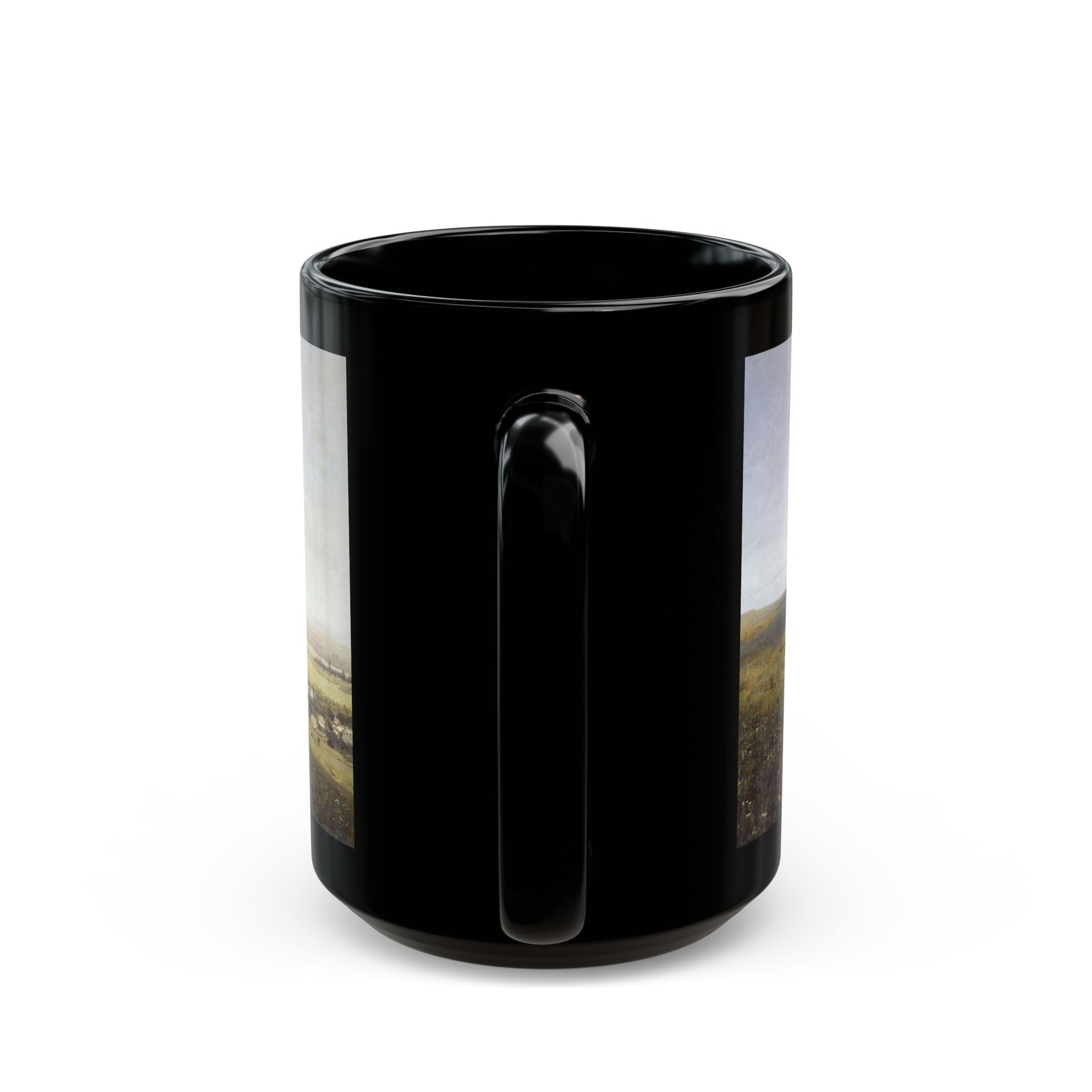 Vladimir Orlovsky (1842-1914) Ukranian Landscape -1882 - Black Coffee Mug-Go Mug Yourself