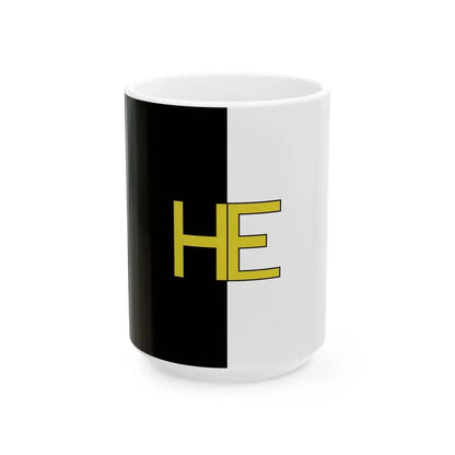 Vlag Hechtel-Eksel (Belgium) White Coffee Mug 15oz - Go Mug Yourself