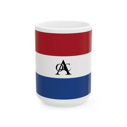 Vlag van de Algemeene Oost-Indische Compagnie (Netherlands) White Coffee Mug 15oz - Go Mug Yourself