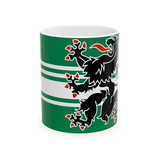 Vlag van Oost-Vlaanderen (Belgium) White Coffee Mug 11oz - Go Mug Yourself
