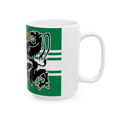 Vlag van Oost-Vlaanderen (Belgium) White Coffee Mug - Go Mug Yourself