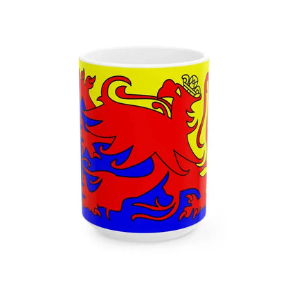 Vlag van Sint-Truiden (Belgium) White Coffee Mug 15oz - Go Mug Yourself