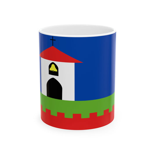 Vlajka obce Mutkov (Czech Republic) White Coffee Mug-11oz-Go Mug Yourself