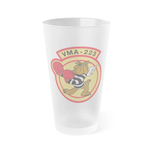 VMA 223 (USMC) Frosted Pint Glass 16oz-Go Mug Yourself