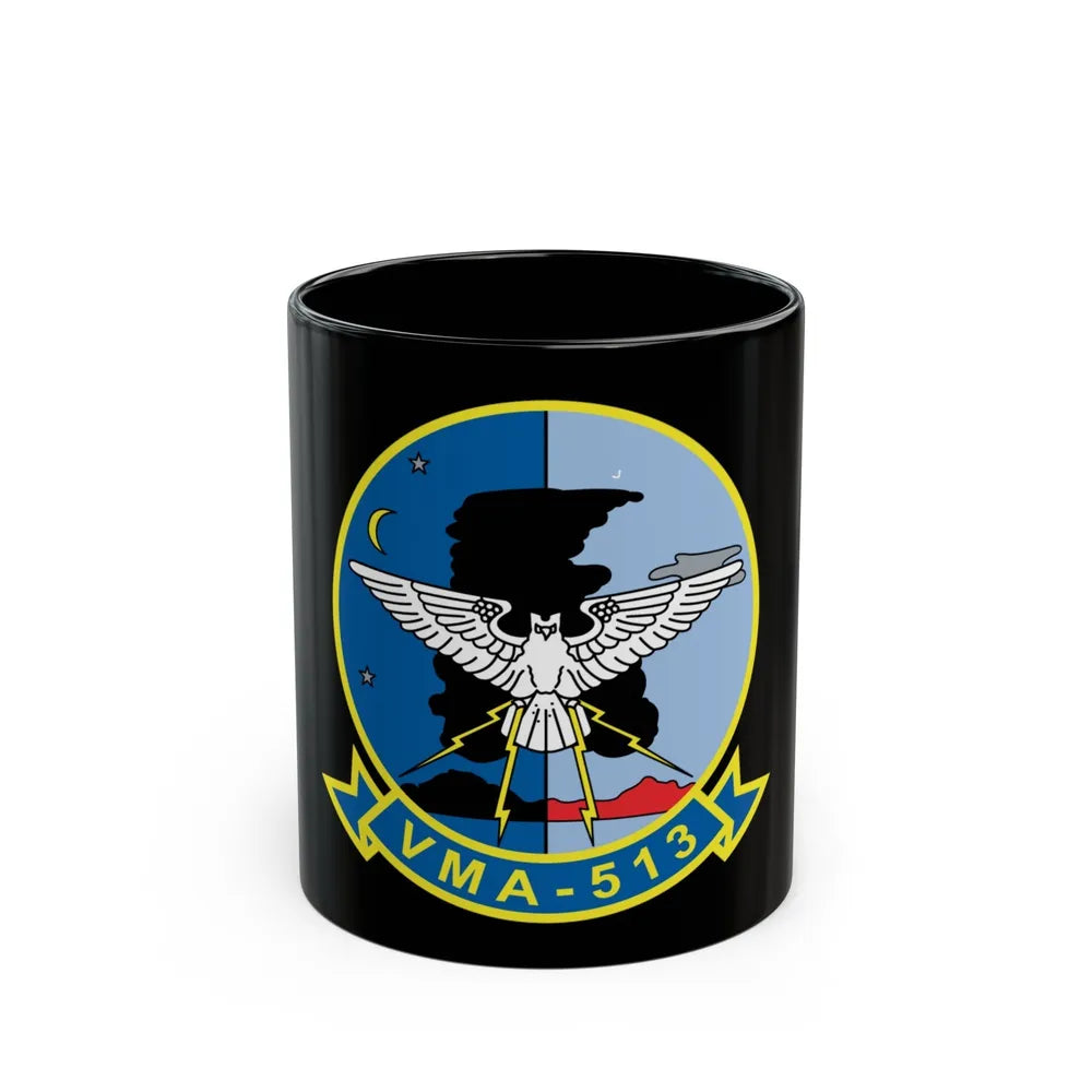 VMA 513 (USMC) Black Coffee Mug-11oz-Go Mug Yourself