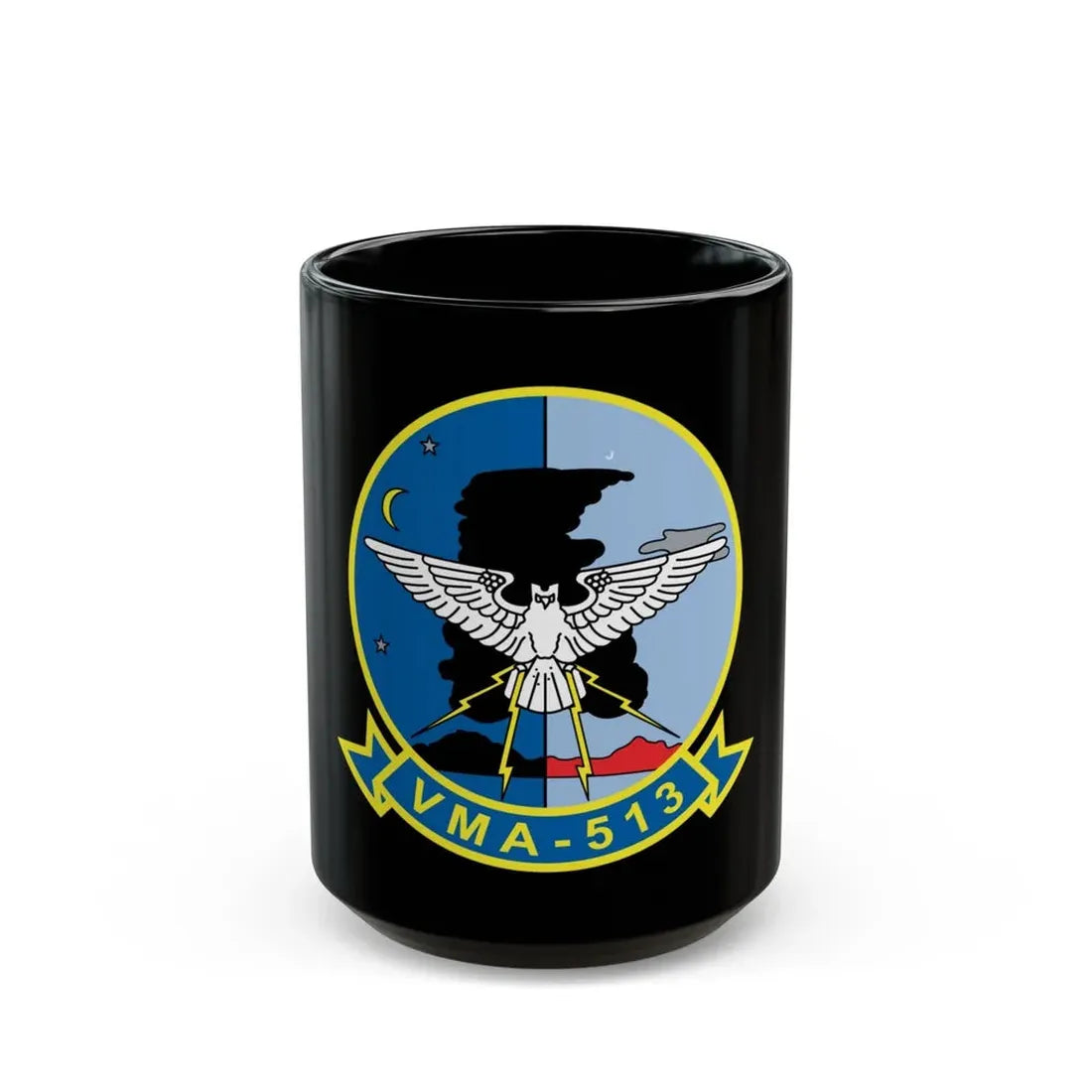 VMA 513 (USMC) Black Coffee Mug 15oz - Go Mug Yourself