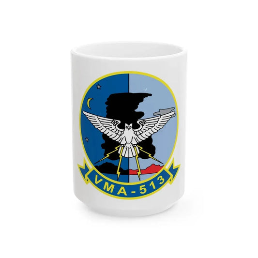 VMA 513 (USMC) White Coffee Mug 15oz - Go Mug Yourself