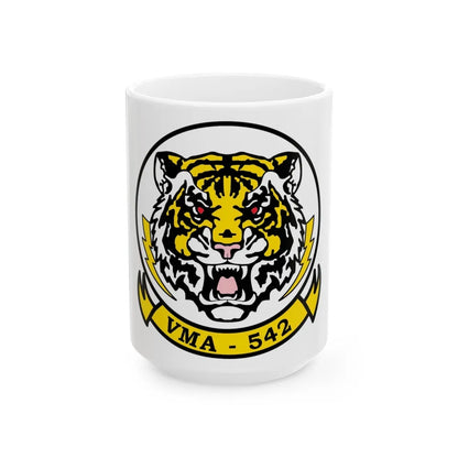 VMA 542 Tigers (USMC) White Coffee Mug-15oz-Go Mug Yourself