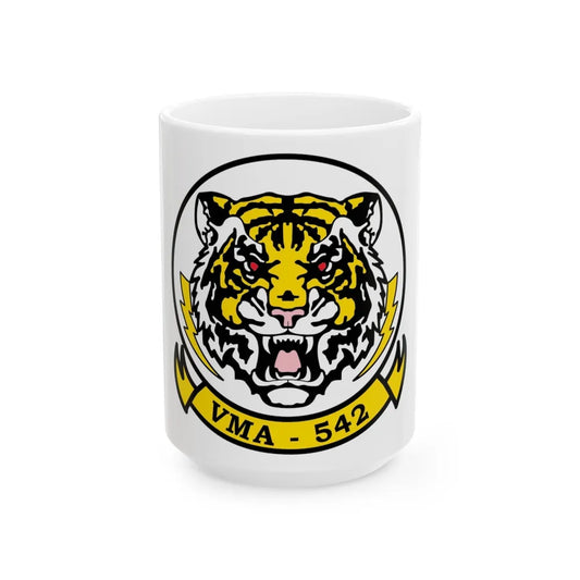 VMA 542 Tigers (USMC) White Coffee Mug-15oz-Go Mug Yourself