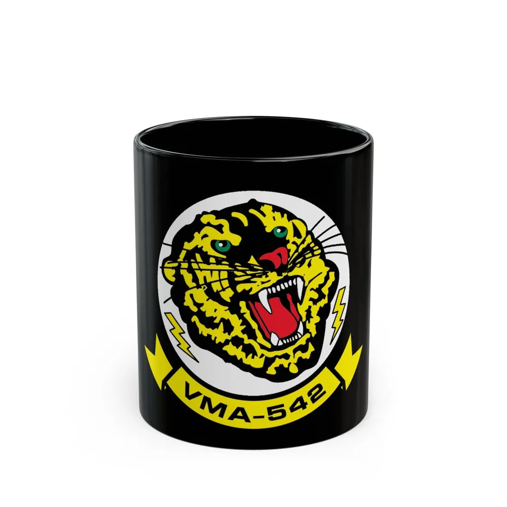 VMA 542 (USMC) Black Coffee Mug-11oz-Go Mug Yourself