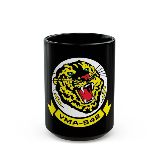 VMA 542 (USMC) Black Coffee Mug-15oz-Go Mug Yourself