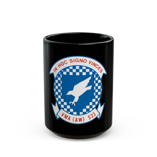 VMAAW 533 (USMC) Black Coffee Mug-15oz-Go Mug Yourself