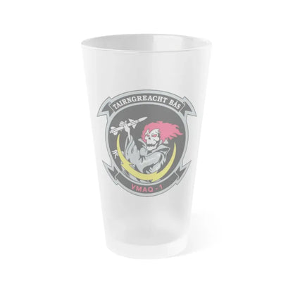 VMAQ 1 Marine Tactical Electronic Warfare Squadron 1 (USMC) Frosted Pint Glass 16oz Default Title - Go Mug Yourself