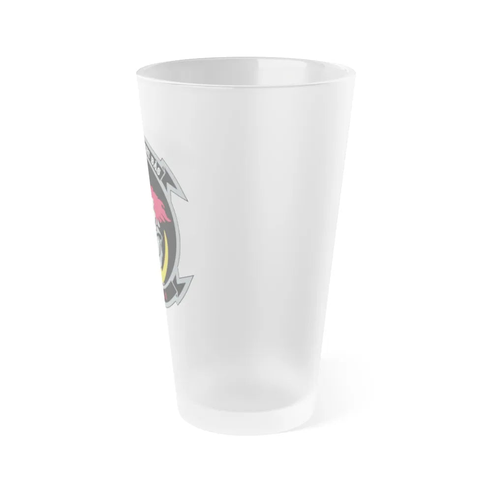 VMAQ 1 Marine Tactical Electronic Warfare Squadron 1 (USMC) Frosted Pint Glass 16oz-Go Mug Yourself